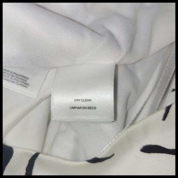 Nine West Princess Cut Black And White Geometric Print Dress - Picture 6 of 6